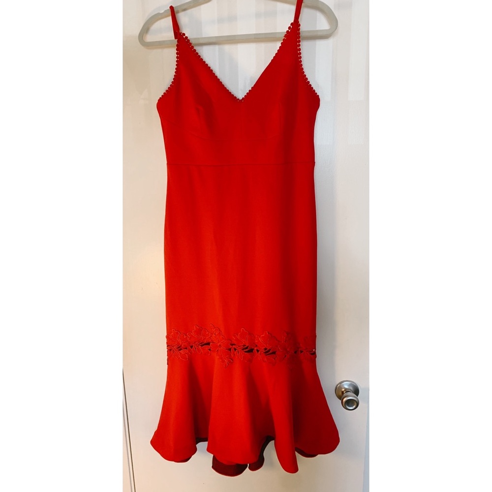 Beautiful, long red dress
